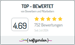 Top bewertet von bewerbern und Mitarbeitern